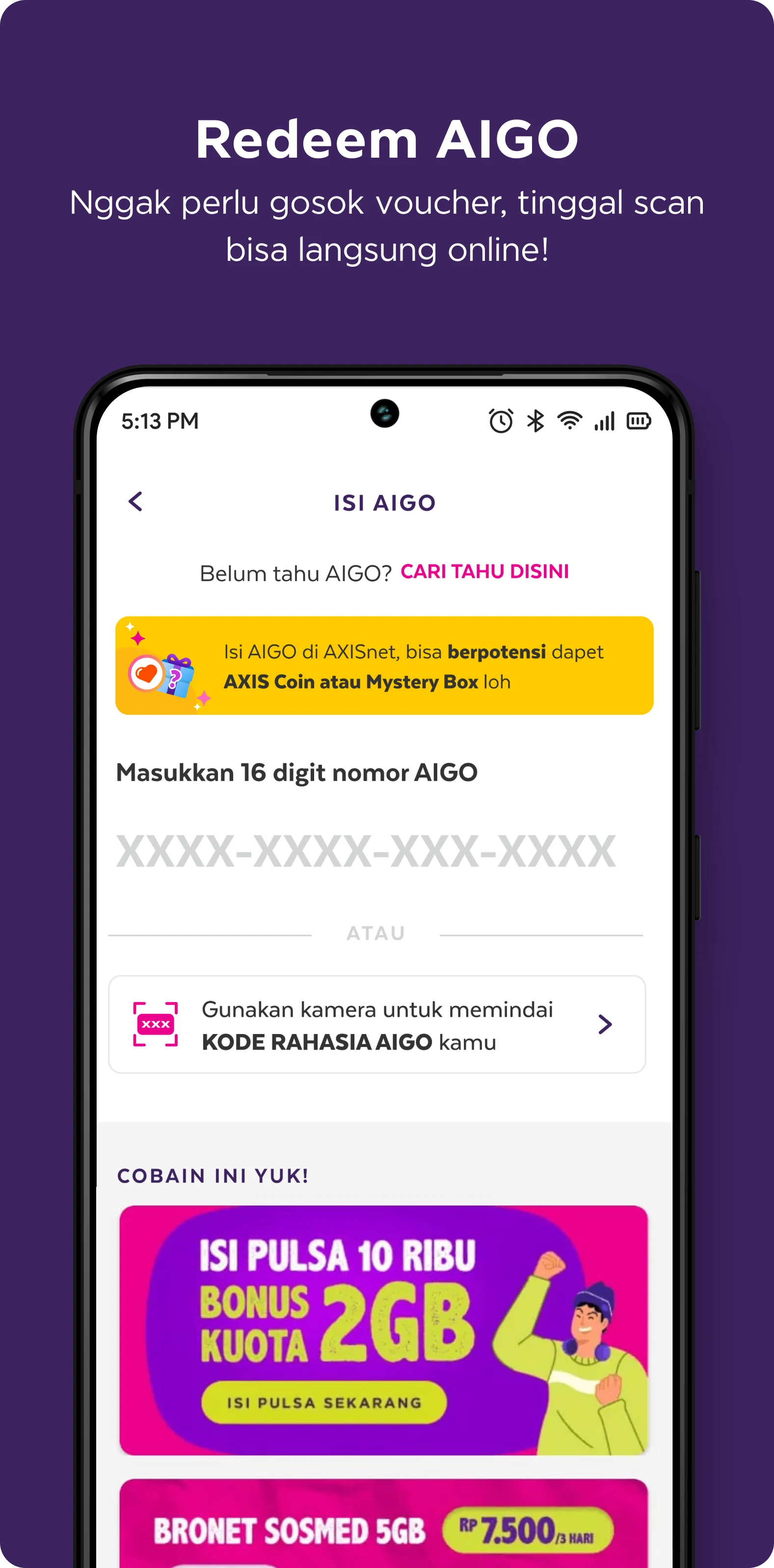 AXISnet Cek & Beli Kuota Data screenshot